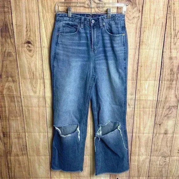 *Abercrombie & Fitch Simone High Rise Wide Leg Crop Size 26/2L - Picture 1 of 5